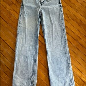 Zara Blue Straight Leg Jeans Classic Style